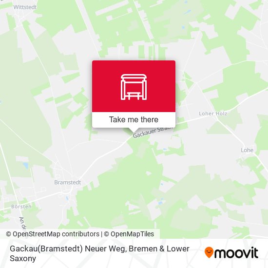 Gackau(Bramstedt) Neuer Weg map