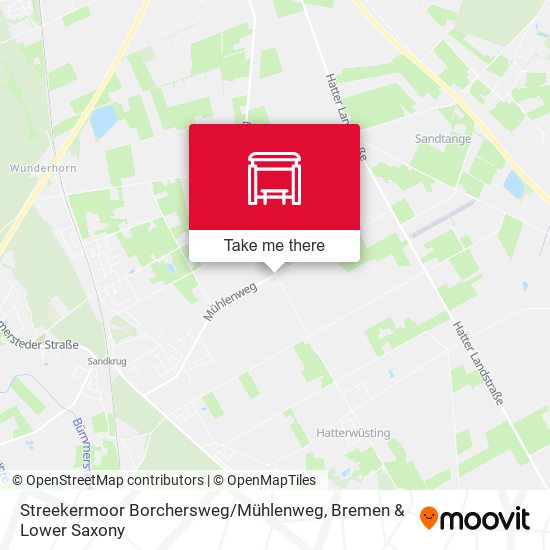 Streekermoor Borchersweg / Mühlenweg map