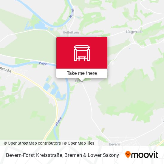 Bevern-Forst Kreisstraße map
