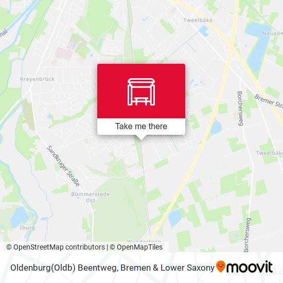 Oldenburg(Oldb) Beentweg map