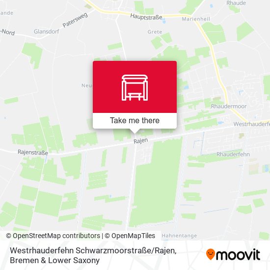 Westrhauderfehn Schwarzmoorstraße / Rajen map