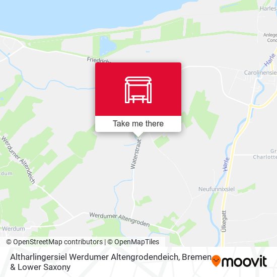 Altharlingersiel Werdumer Altengrodendeich map