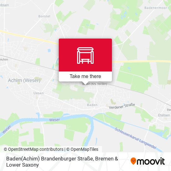 Baden(Achim) Brandenburger Straße map