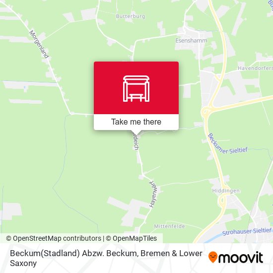 Beckum(Stadland) Abzw. Beckum map