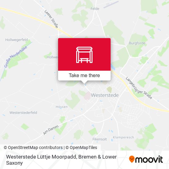 Westerstede Lüttje Moorpadd map