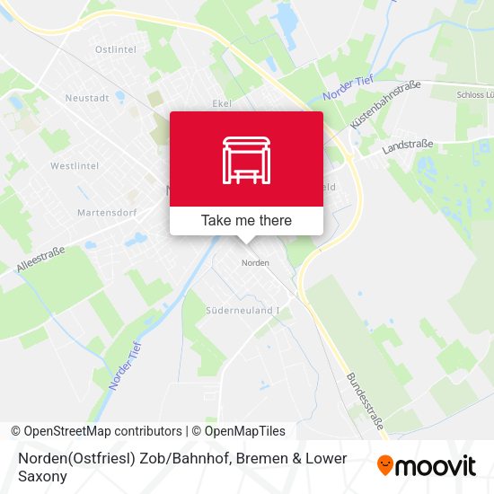 Norden(Ostfriesl) Zob/Bahnhof map