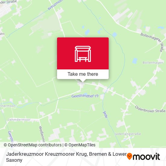 Jaderkreuzmoor Kreuzmoorer Krug map