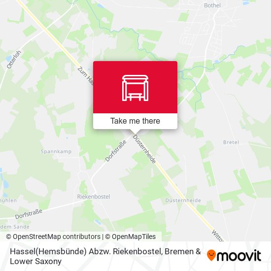 Hassel(Hemsbünde) Abzw. Riekenbostel map