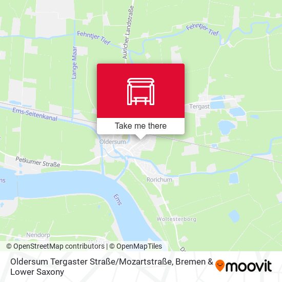 Oldersum Tergaster Straße / Mozartstraße map