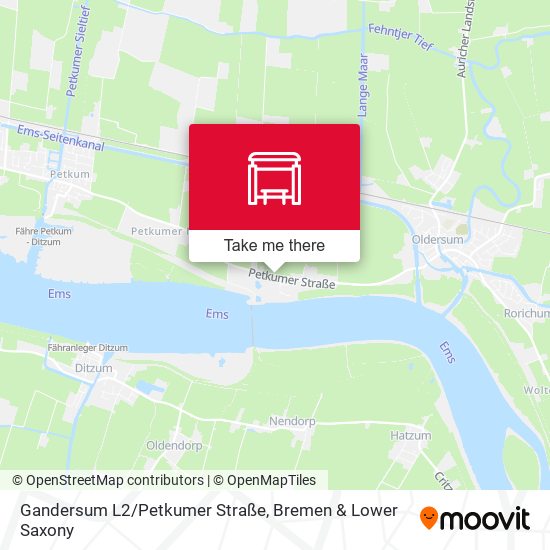 Gandersum L2/Petkumer Straße map