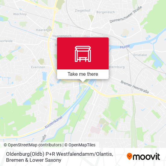 Oldenburg(Oldb) P+R Westfalendamm / Olantis map
