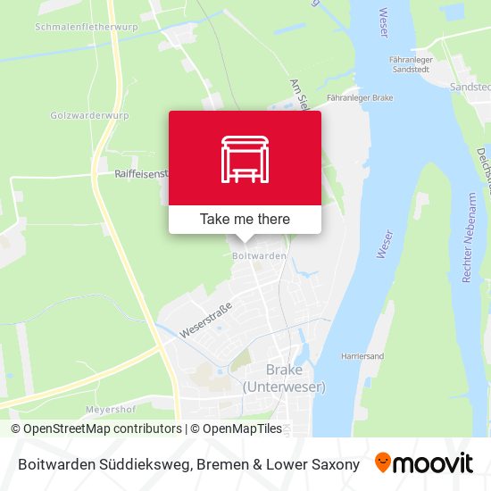 Boitwarden Süddieksweg map