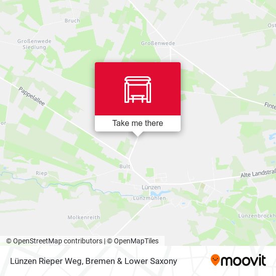 Lünzen Rieper Weg map