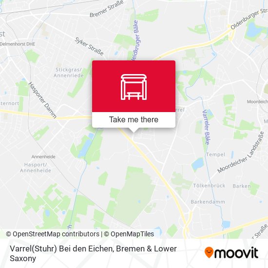 Varrel(Stuhr) Bei den Eichen map