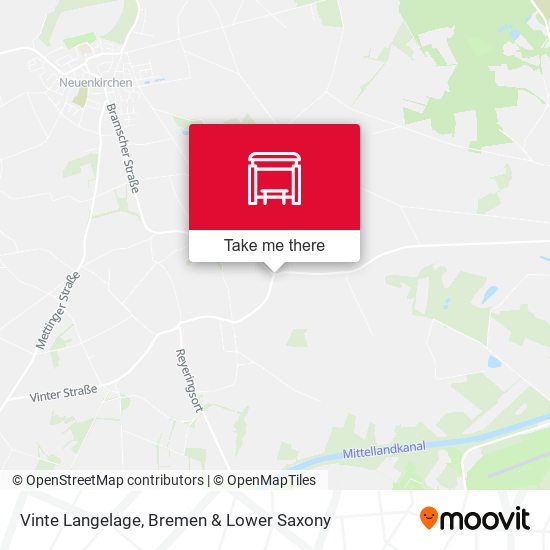 Vinte Langelage map