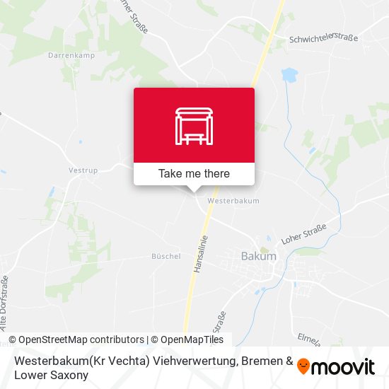 Westerbakum(Kr Vechta) Viehverwertung map