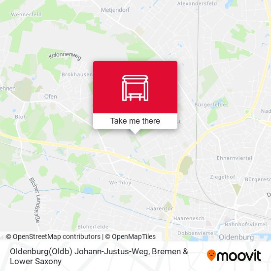 Oldenburg(Oldb) Johann-Justus-Weg map