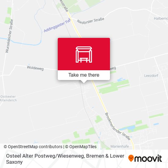 Osteel Alter Postweg/Wiesenweg map