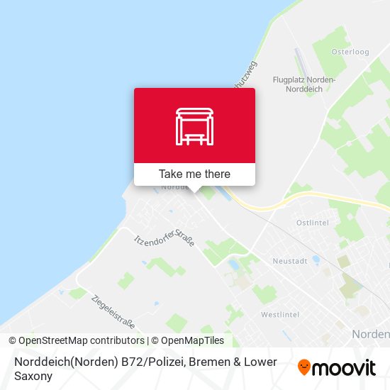 Norddeich(Norden) B72/Polizei map
