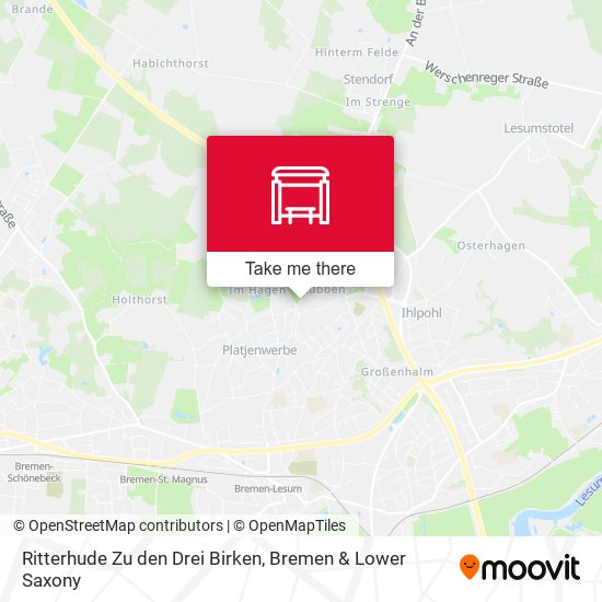 Ritterhude Zu den Drei Birken map