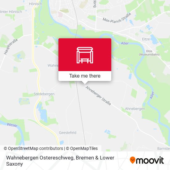 Wahnebergen Ostereschweg map