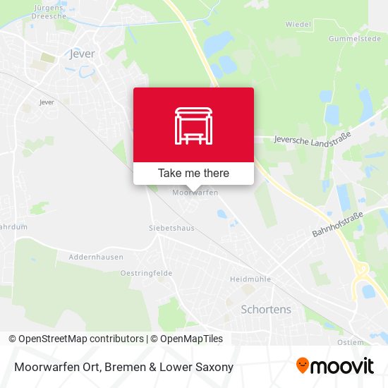 Moorwarfen Ort map
