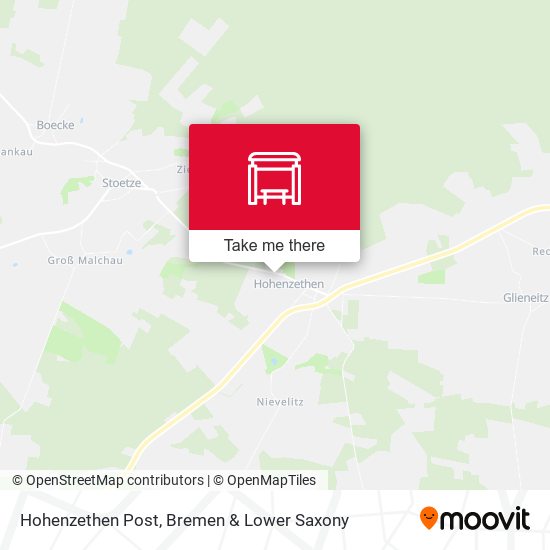 Hohenzethen Post map