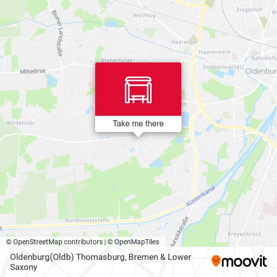 Oldenburg(Oldb) Thomasburg map