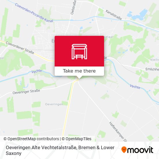 Oeveringen Alte Vechtetalstraße map