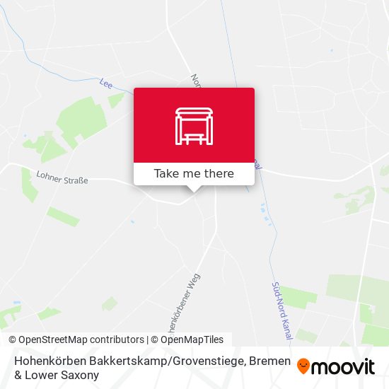 Hohenkörben Bakkertskamp / Grovenstiege map