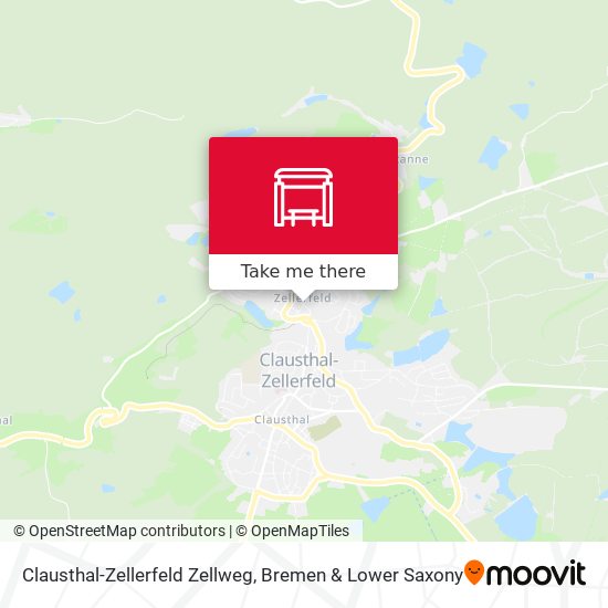 Clausthal-Zellerfeld Zellweg map