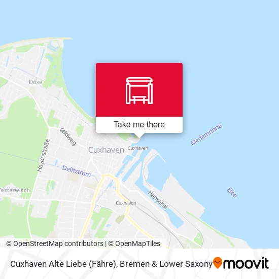 Карта Cuxhaven Alte Liebe (Fähre)
