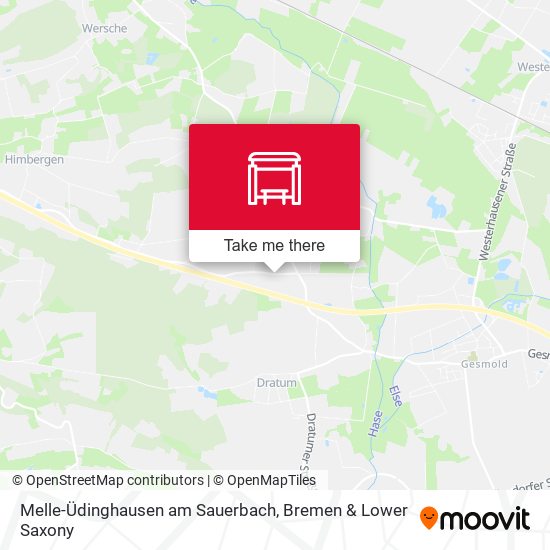Melle-Üdinghausen am Sauerbach map