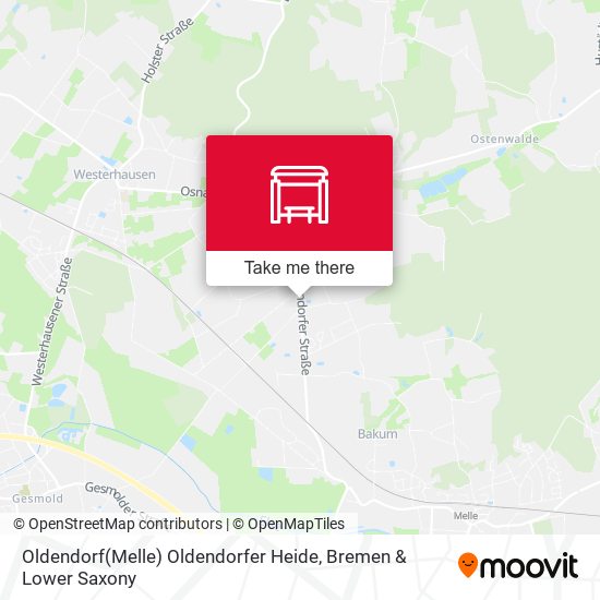 Oldendorf(Melle) Oldendorfer Heide map