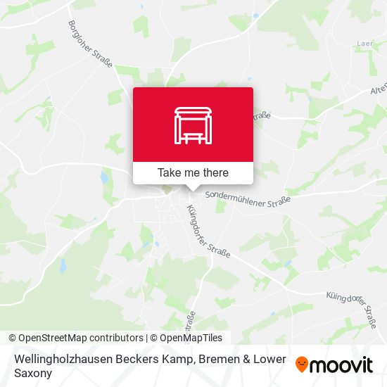 Wellingholzhausen Beckers Kamp map