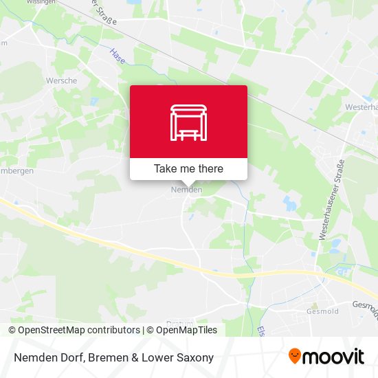 Nemden Dorf map
