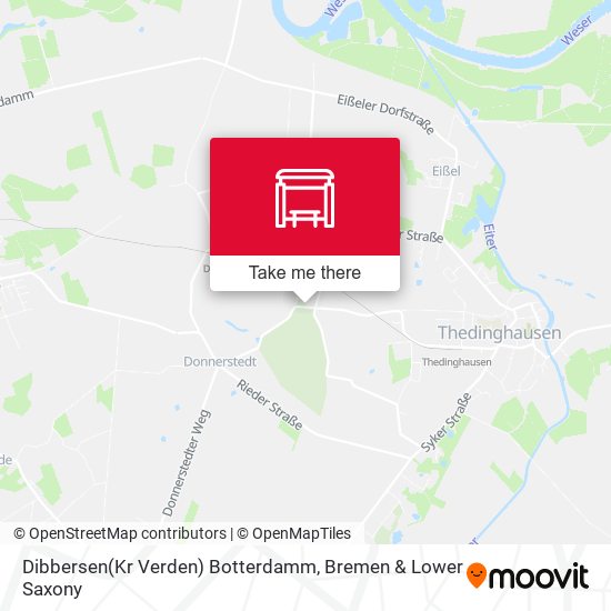 Dibbersen(Kr Verden) Botterdamm map