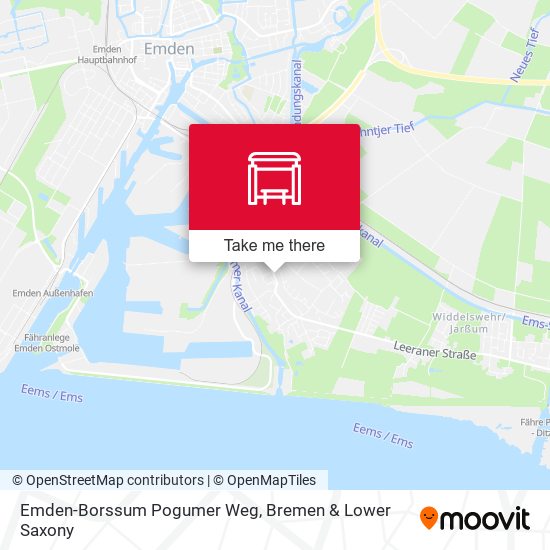 Emden-Borssum Pogumer Weg map