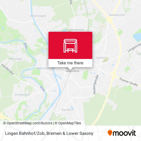 Lingen Bahnhof/Zob map