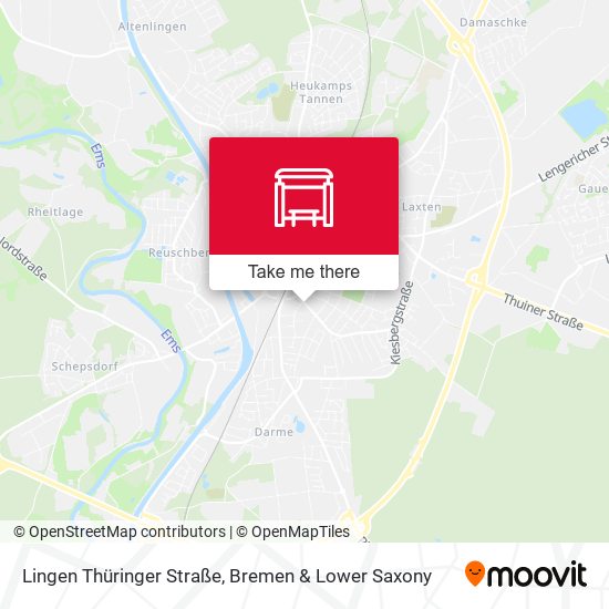 Lingen Thüringer Straße map