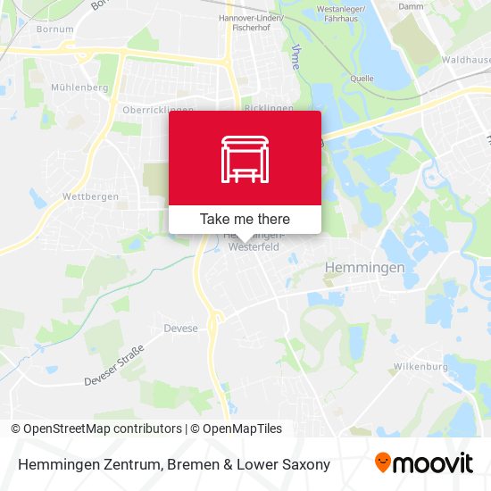 Hemmingen Zentrum map