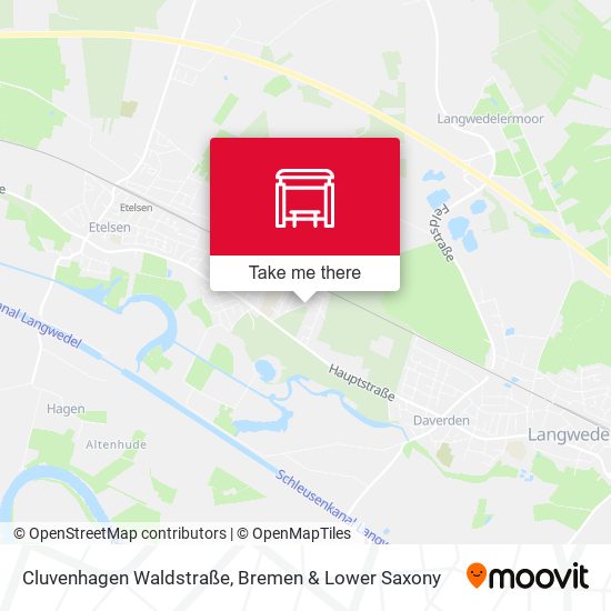Cluvenhagen Waldstraße map