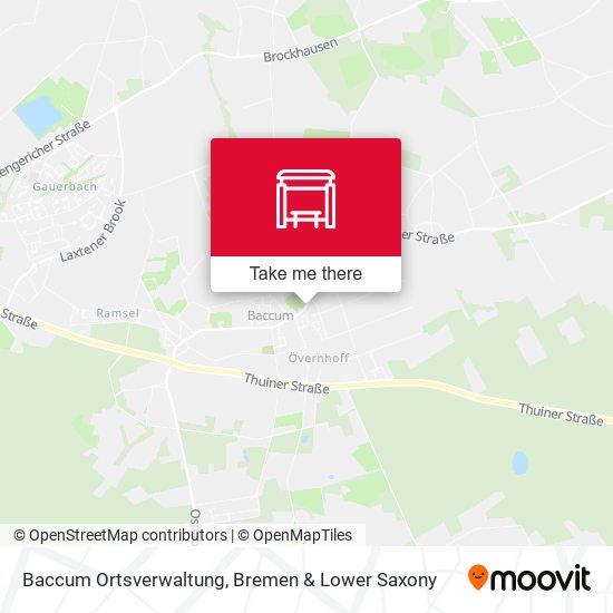 Baccum Ortsverwaltung map