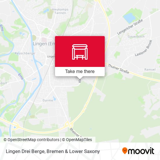 Lingen Drei Berge map