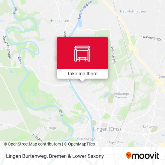 Lingen Burtenweg map
