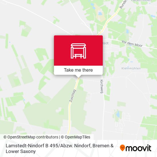 Lamstedt-Nindorf B 495 / Abzw. Nindorf map
