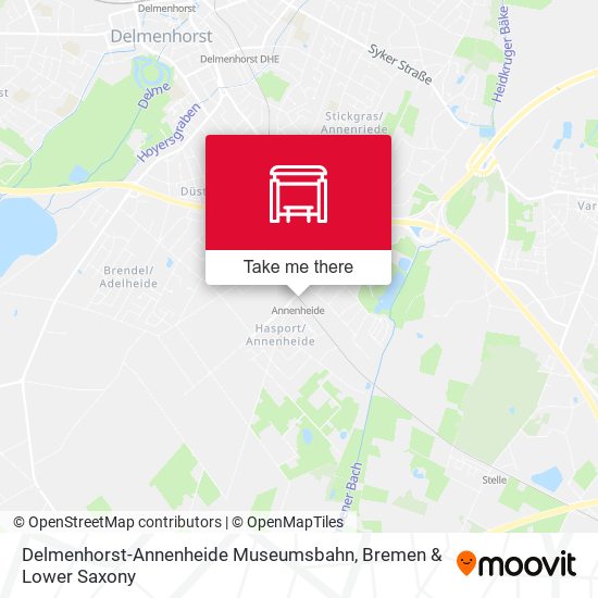Delmenhorst-Annenheide Museumsbahn map