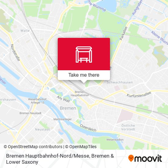 Bremen Hauptbahnhof-Nord/Messe map