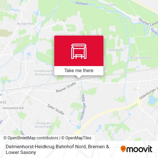 Delmenhorst-Heidkrug Bahnhof Nord map