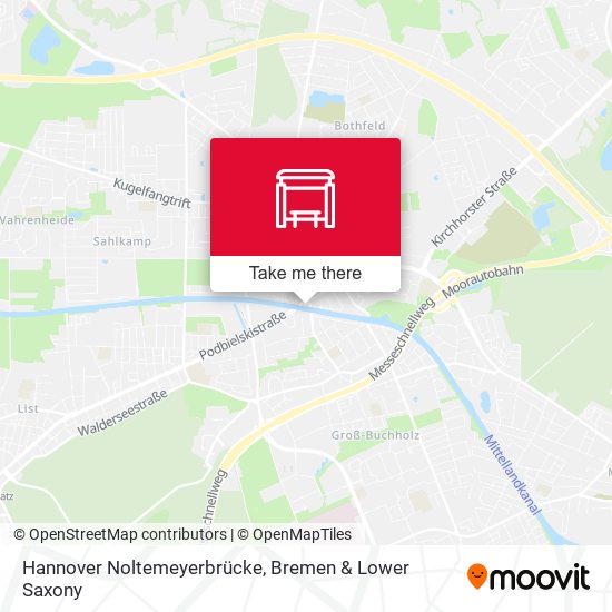 Hannover Noltemeyerbrücke map